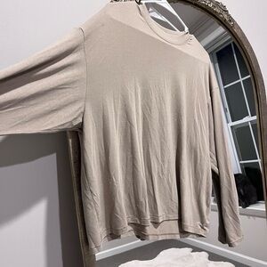 H&M long sleeved beige shirt, M